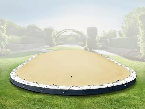 AirDeluxe Pool-Abdeckplane Ovale, hochwertige Winterabdeckung für Schwimmbäder - Robuste ovale Poolabdeckung aus wetterfestem PVC, reißfest und wasserfest. Mit Wärmedämmung und lichtundurchlässigem Gewebe gegen Algenwachstum. Ideal für langlebigen Schutz Ihres Pools.