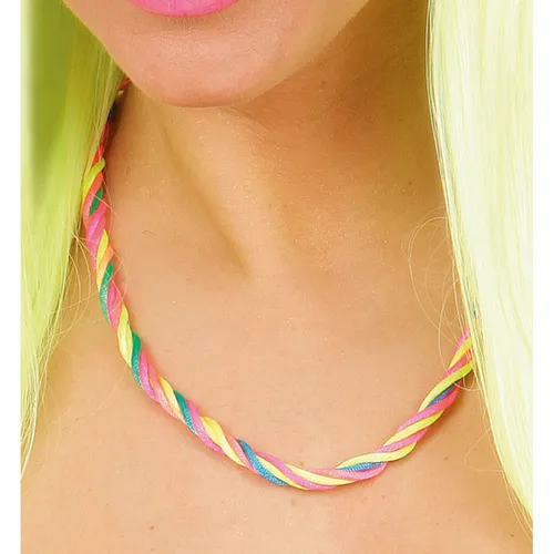 80s Neon Kette 80er Jahre Halskette Punk Halsband bunt Disco Party Neonkette