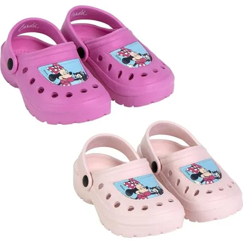 CERDÁ LIFE'S LITTLE MOMENTS Disney Minnie Maus Kinder Clogs – Niedliche, leichte und Bequeme Hausschuhe mit Rutschfester Sohle Küchenschuhe, 28 EU