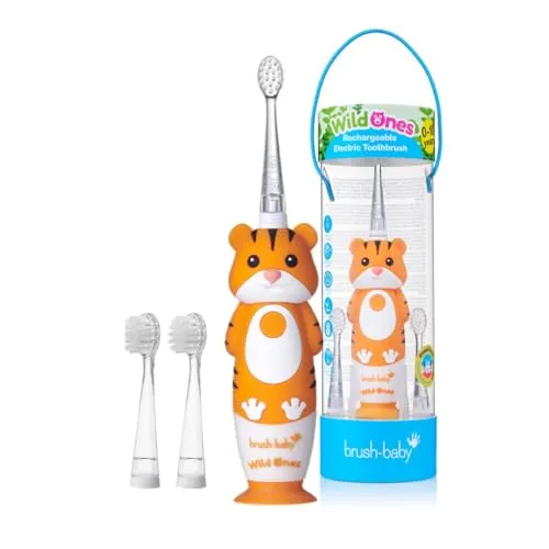 Brush-Baby WildOnes Tiger Kinder Elektrische Zahnbürste
