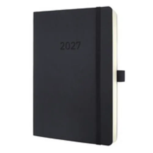 Tageskalender Conceptum 2027, A5, schwarz - Organisieren Sie stilvoll Ihr Jahr mit dem eleganten Tageskalender 2027 im A5-Format. Mit 400 Seiten und praktischen Funktionen ist er der ideale Begleiter für Ihre Termine und Notizen.