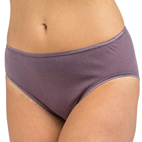 HERMKO 17031 Damen Midi-Slip softweich Dank Modal in vielen Farben, hoher, Farbe:Pflaume, Größe:52/54 (XXL)