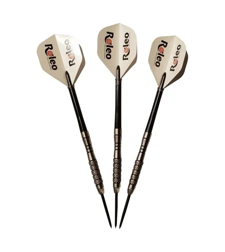 Roleo Profi Steeldartpfeile Professional - 80% Tungsten - 3er Set - Pfeile aus 80% Tungsten für präzises Zielen, inkl. praktischer Box, ideal für ambitionierte Spieler und Turniere.