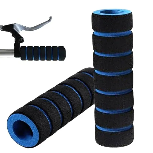 Paar Lenkergriffe Fahrrad Ergonomische Struktur Fahrrad Griffe Rad MTB Mxb Schwamm, Gute Stoßdämpfung (Blau) 1