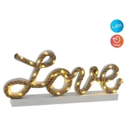 Näve LED-Deko-Tischleuchte Love 20cm - Stilvolle Beleuchtung - Tischleuchte im Romantic Style mit 2000 Lumen, integrierter LED und Timerfunktion. Ideal für stimmungsvolle Akzente und vielseitige Beleuchtung in jedem Raum.