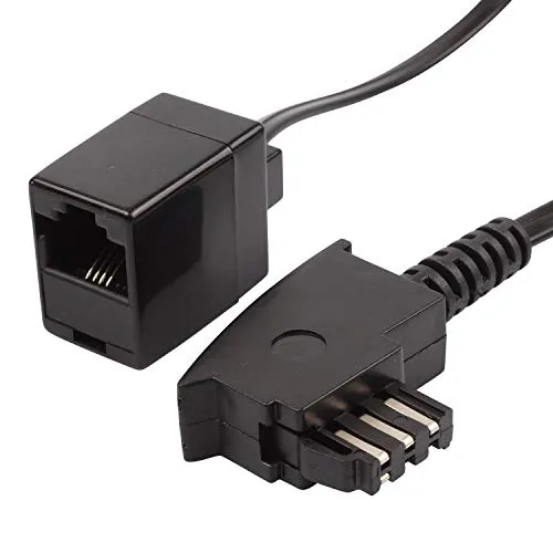 S/CONN maximum connectivity Analog-Adapter TAE F-Stecker auf RJ45 Western-Buchse 0,2m für Computer, Router, Server, Fernseher, Audio-Visual Equipment