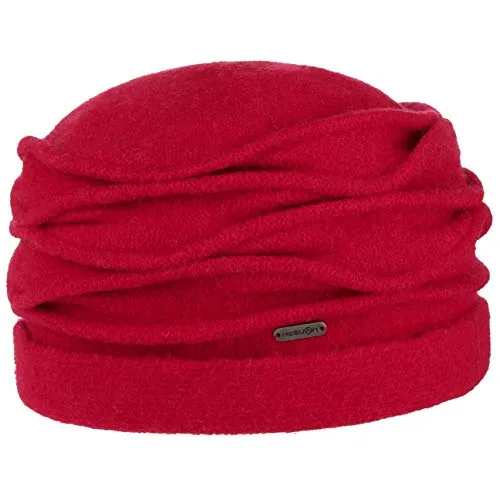 McBURN Kamita Walkmütze - Wintermütze für Damen - Made in Italy - One Size rot - Elegante Walkmütze aus hochwertiger Wolle, Einheitsgröße (ca. 55-58 cm), ideal für kalte Tage und stilvollen Kälteschutz.