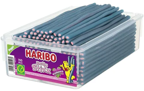 Haribo Balla Stixx Himbeere Konfekt Stangen 150 Stück in blau von HARIBO
