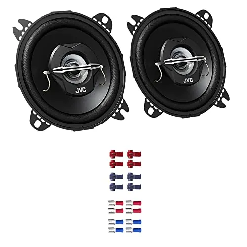 JVC Auto Lautsprecher Boxen CS-J420X 420 Watt 10 cm 2 Wege Koax passend für Mercedes 190er 201 1982-1993 Armaturenbrett vorne