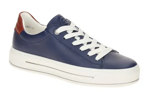Ara CANBERRA Plateausneaker in Blau, Komfortweite G, Größe 44 EU - Sportlicher Halbschuh mit 3,5 cm Plateauhöhe, atmungsaktivem Innenmaterial und gepolsterter, herausnehmbarer Innensohle. Ideal für entspannte Freizeitlooks und optimalen Tragekomfort.