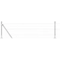 Produktbild vidaXL Zaun mit Pfosten Silber 0,6 x 25 m aus Stahl