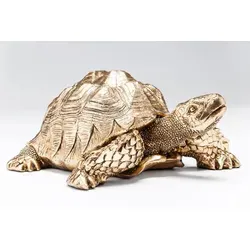 Kare Design Deko Figur Turtle Gold - Sammlerfiguren mit elegantem Schildkrötenmotiv in Gold, ideal für luxuriöse Akzente in Wohnzimmer und auf Sideboards.