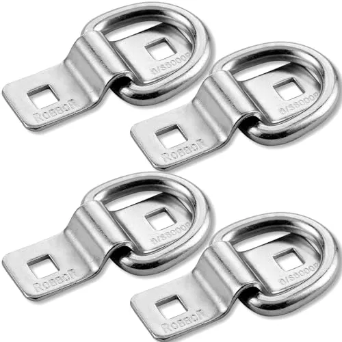D Ring, Tie Down Anchor 4 Pk robbor Oberfläche Mount Tie Down Ring schwere Pflicht 6000 Pfund Bruchlast Super Strong geschmiedetem Stahl für Trailer Cargo Control, Binden Down Motor Biker, ATV 's