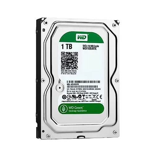 Western Digital WD10EARX 1TB interne Festplatte (8,9 cm (3,5 Zoll), 5400rpm, 64MB Cache, SATA III) grün oder blau- Auswahl ist nicht möglich