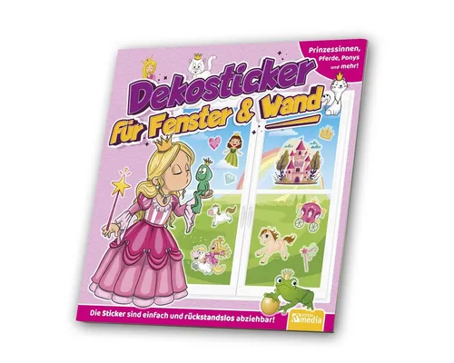 Media Verlag Fensterbild Dekosticker für Fenster & Wand Prinzessinnen Pferde Ponys