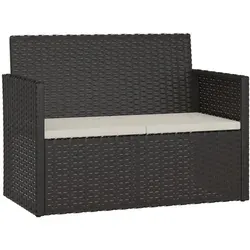 Maison Exclusive Gartenbank mit Kissen Schwarz 105 cm