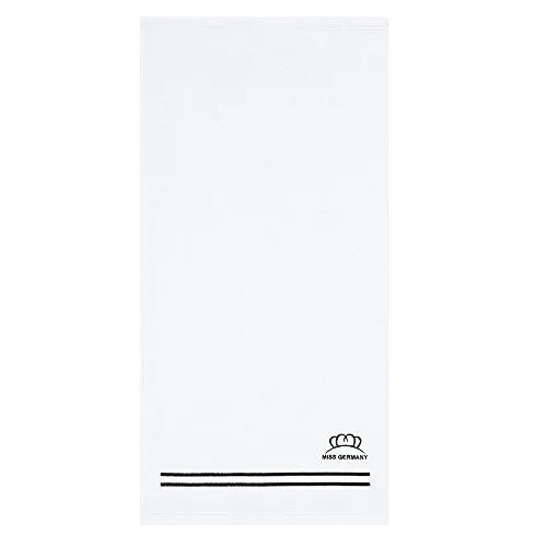 Egeria Miss Germany Duschtuch, 70 x 140 cm, Schwarz – Weiches, saugfähiges und schnell trocknendes Duschtuch für den täglichen Gebrauch, 1er-Pack