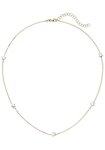 JOBO Kette ohne Anhänger mit sternförmigen Zwischenelementen, 375 Gold Bicolor 43 cm