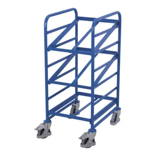 VARIOfit Eurokastenwagen sw-610.100 – 3 Etagen, neigbare Böden - Transportgeräte & Rampen – Ideal für 3 Eurokästen, hohe Tragkraft von 200 kg und 12 Jahre Herstellergarantie. Flexibel einstellbare Etagen für optimale Nutzung!