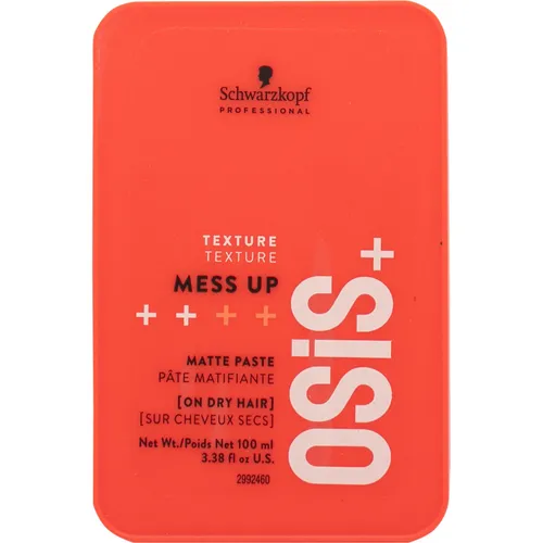 Schwarzkopf Trockenshampoo Osis+ Mess Up 100 ml - Haarstyling-Produkte, erfrischt schnell und verleiht Textur für einen lässigen Look – perfekt für unterwegs!