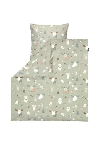Alvi Bettwäsche Baumwolle Kinderbettwäsche, Unisex, atmungsaktiv, weich, Baby Forest - Multi Colored - Gemütliche ALVI Bettwäsche für Kinderbetten – Sie bietet Komfort und einladende Motive, die das Kinderzimmer verschönern. Hergestellt aus hochwertigen Materialien für langlebige Freude und angenehmen Schlaf.