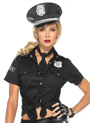LEG AVENUE 2640-2Tl. Kostüm Set Polizeihemd