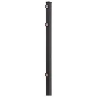 Solid Zaunpfosten mit Edelstahlbeschlägen - Anthrazit 150 x 4 x 4 cm - Zubehör für Zaunbau & Sichtschutz, ideal für Stab- und Doppelstabmatten bis 1.030 mm Mattenhöhe, inklusive Klemmplatten und Edelstahlschrauben für optimale Stabilität.
