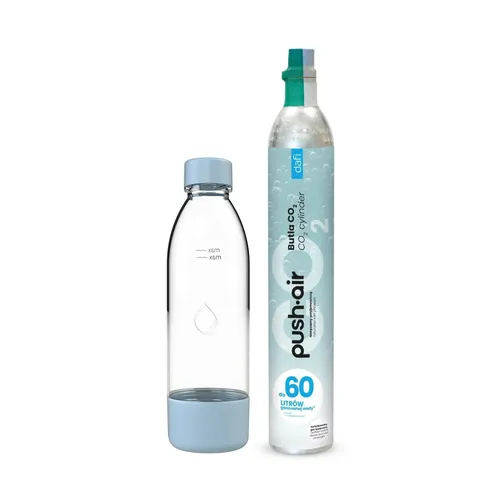 PearlCo.de Reservezylinder 1x CO2-Zylinder + 0,7l PET Flasche für DAFI Pushair 56016819323145