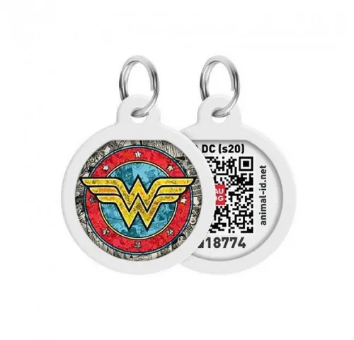 WAUDOG Tier-Halsband Pet ID Tag für Hund Katze mit QR Passport Global Suchsystem