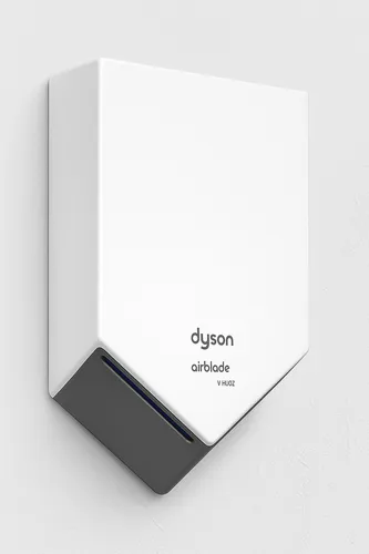 Dyson 307169-01 Airblade V HU02 Handtrockner, Weiß - Händetrockner mit 1000 Watt Leistung, hygienisch und schnell für eine effiziente Trocknung der Hände.