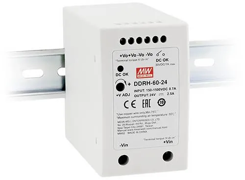 MEAN WELL DDRH-60-24 DC/DC-Wandler 24V 2.5A 60W Anzahl Ausgänge: 1 x Inhalt 1St.