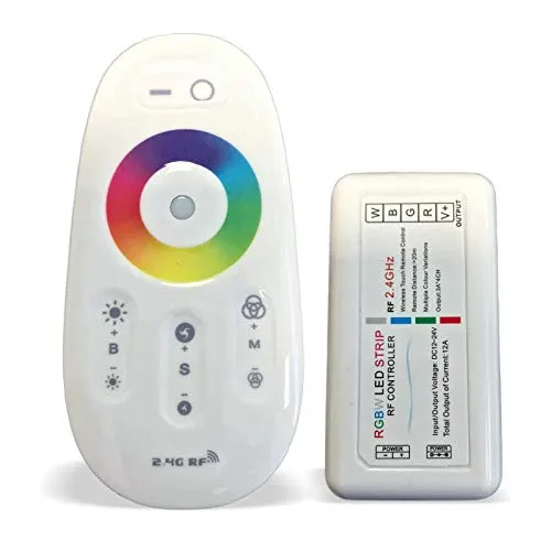 Licht-Zubehoer.de by MLZ LED Strip RGBW Controller 12/24V Premium 2.4GHZ + RF Touch Remote Fernbedinung