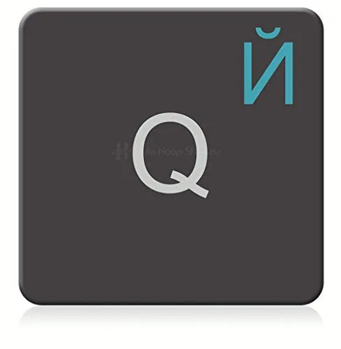 hoopomania RUSSISCHE TASTATURAUFKLEBER für MacBook [hellblau - 14x14mm] Keyboardsticker für MacBook