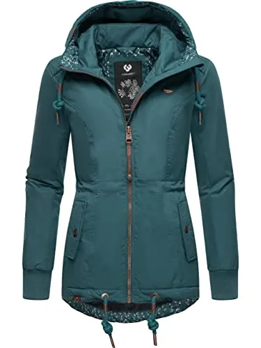 Ragwear Damen Winterjacke YM-Danka Dark Green 3XL - Funktionsjacke mit wasserdichtem Obermaterial und kuscheligem Teddyfleece-Innenfutter, ideal für kalte Tage in der Stadt oder beim Outdoor-Sport.