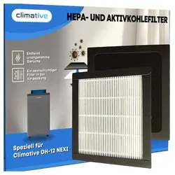 Filterkassette HEPA H13 für Luftentfeuchter Climative DH-24 Nexi ION UV Wifi - Weiß