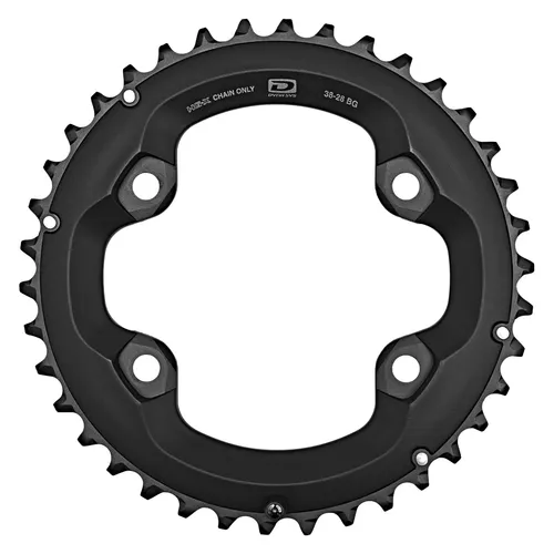 SHIMANO Unisex-Adult Tafel 38D-BF Fahrradgerichte - Fahrradkettenblätter mit hochwertiger Shimano FC-M6000-2 Kette, vielseitig einsetzbar und ideal für anspruchsvolle Fahrer.