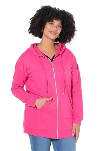 Angel of Style Sweatjacke Kapuze Zipper oversized hibiskuspink 42 - Modische Sweatjacke in Größe 42 mit Kapuze und praktischen Zipper. Hergestellt aus einer bequemen Baumwoll-Mischung, ideal für lässige Outfits. Pflegeleicht und perfekt für den Alltag.
