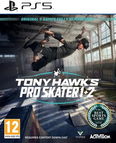 Tony Hawk's Pro Skater 1+2 für PS5 - Sportspiel mit nostalgischem Flair und verbesserten Grafiken, ideal für Fans und neue Spieler.