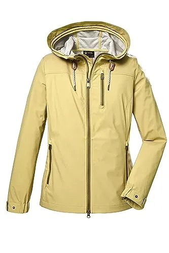Softshelljacke GS 24 WMN SFTSHLL JCKT, Damen, Gr. 40, gelb (curry) - Funktionsjacken - Wasserabweisende und winddichte Softshelljacke von G.I.G.A. DX mit verstellbarer Kapuze für optimalen Wetterschutz und Tragekomfort.