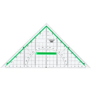 M+R Geodreieck 723250000, 25 cm Hypotenuse, mit abnehmbarem Griff