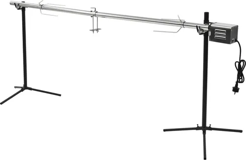 vidaXL Grillspieß Motor aus Edelstahl – Perfektes BBQ für Spanferkel und Lamm - Grilldrehspieße, hochwertiger Edelstahl und kraftvoller Motor für gleichmäßiges Grillen von Spanferkel und Lamm.