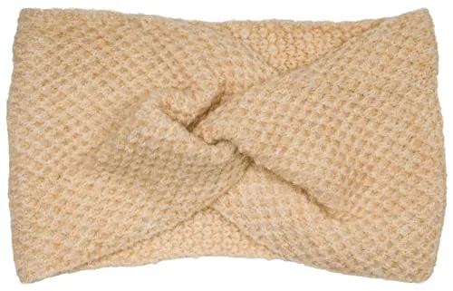 styleBREAKER Damen Strick Stirnband mit Waffelpatent Strickmuster und Twist Knoten, warmes Winter Haarband, Headband 04026060, Farbe:Beige