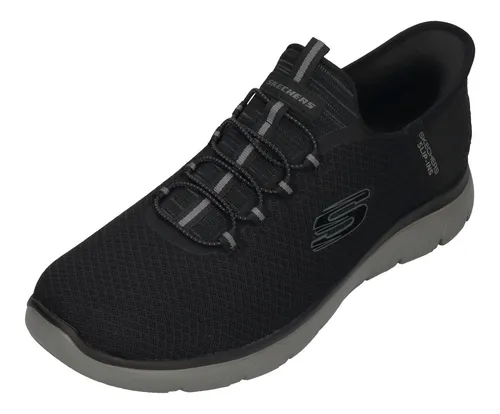 Skechers Summits High Range Herren Sneakers - Bequeme Schwarz-Weiß-Optik, 50.5 EU Weit - Hochwertige Sneakers mit luftgekühlter Memory-Schaum-Einlegesohle für optimalen Komfort. Vegan und maschinenwaschbar, ideal für den täglichen Einsatz.