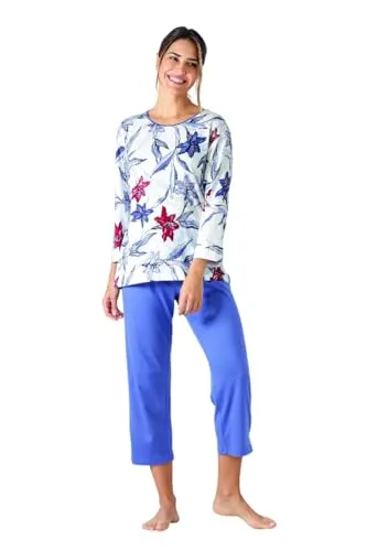 hajo Damen Schlafanzug 7/8 Premium Cotton/TencelTM (Modal) Single Jersey