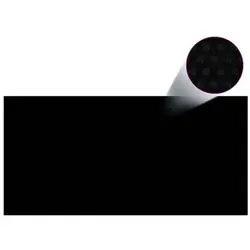 vidaXL Poolabdeckung Schwarz 450x220 cm PE