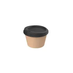 Kaffeebecher Mehrwegbecher To Go Becher mit Deckel, 0,1 Liter 01959030-00000 , 1 Stück, Farbe: beständiges braun/schwarz