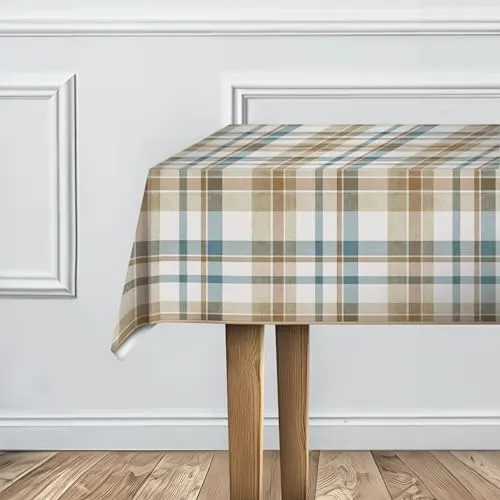 d-c-fix Wachstuchtischdecke – Borneo blau (140 x 110 cm eckig) – Tischunterlage für Küchen- und Esstisch – lebensmittelechtes & abwaschbares Esstischset