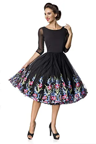 Belsira Premium besticktes Swing-Kleid