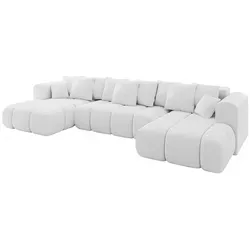 Altdecor Wohnlandschaft U-Form, 6-Sitzer, Weiß in weiß von ALTDECOR