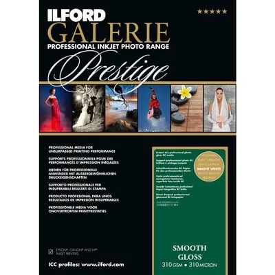 Ilford Druckerpapier GALERIE Prestige Smooth Gloss A2 25 Blatt